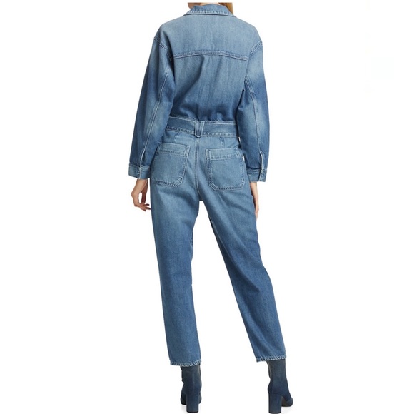 NWT AG Denim Jean Belted Full Body Jumpsuit Romper Sz Small - Picture 5 of 12